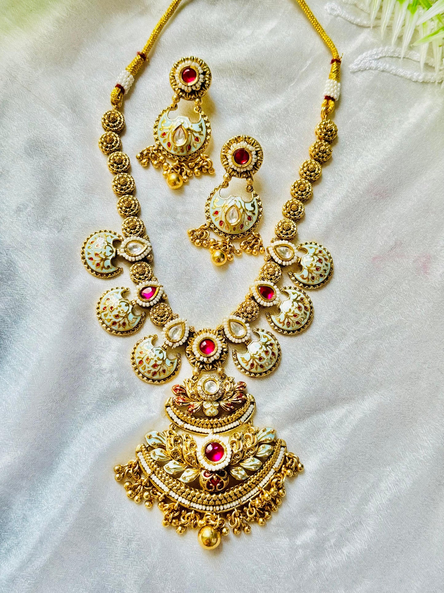 Athiya Meenakari Antique Necklace Set