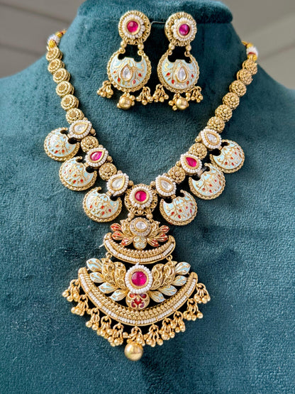 Athiya Meenakari Antique Necklace Set