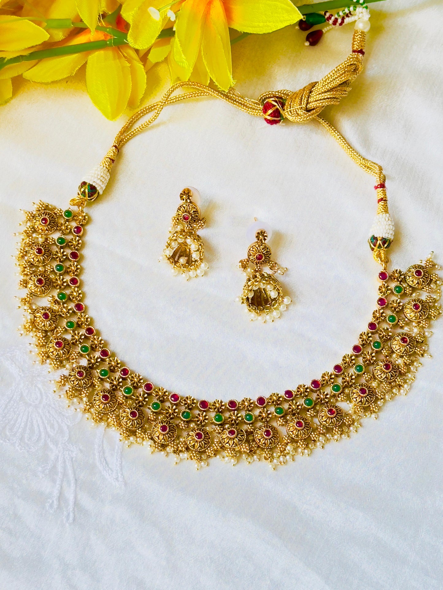 Anushri Antique Necklace Set