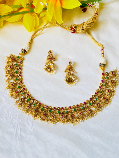 Anushri Antique Necklace Set