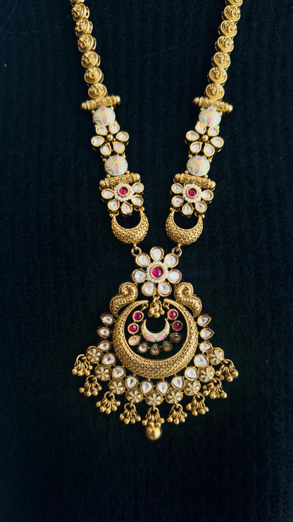 Pratika Meenakari Polki Antique Necklace Set