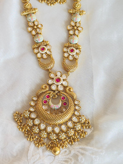 Pratika Meenakari Polki Antique Necklace Set