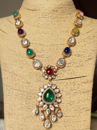 Navratna Necklace Set