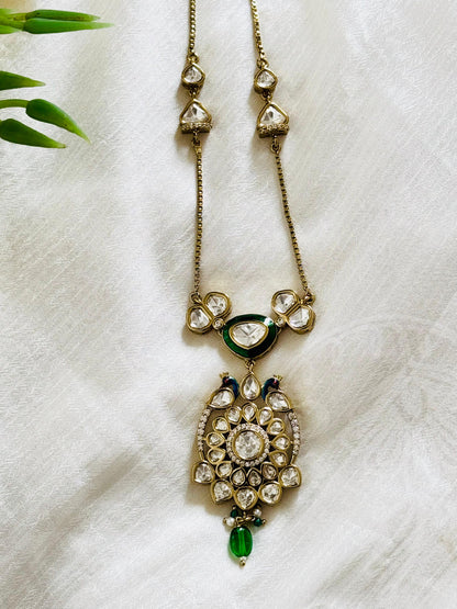 Noor Victorian Polki Necklace Set