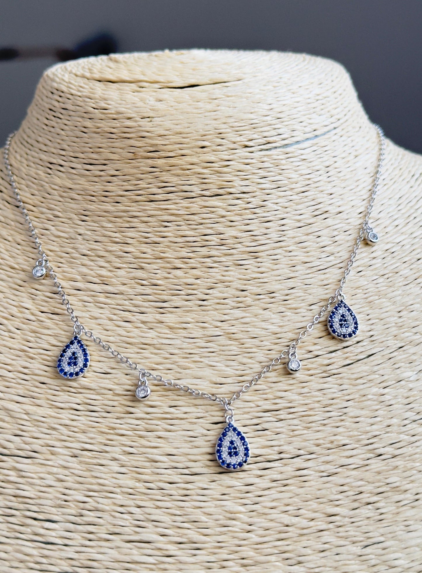 Evil Eye CZ Charm Necklace