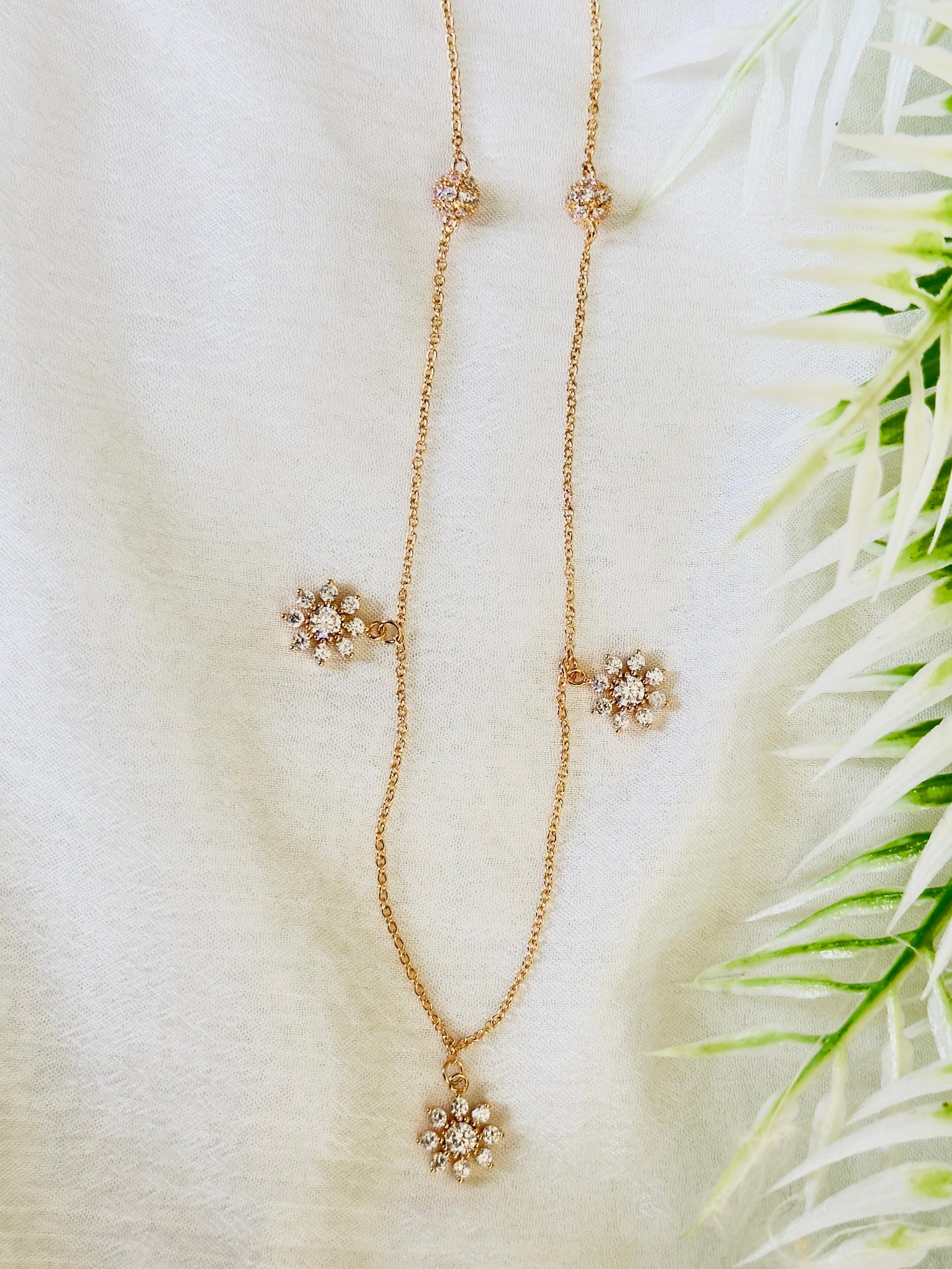 Golden Blossom Shimmer Necklace