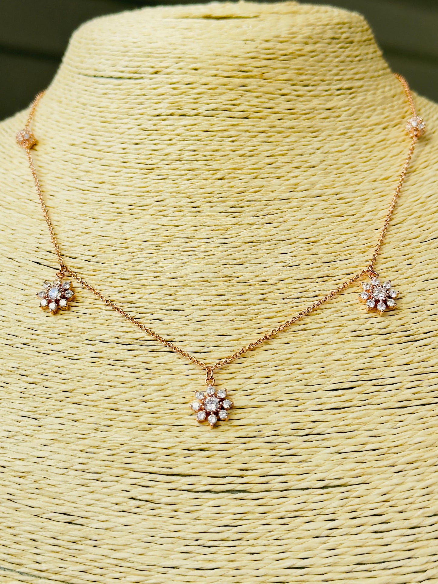 Golden Blossom Shimmer Necklace