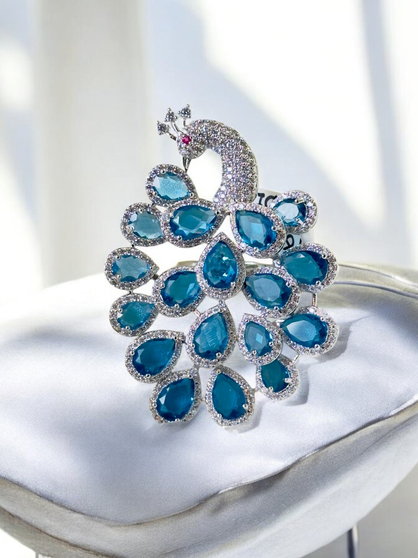 Peacock CZ Ring