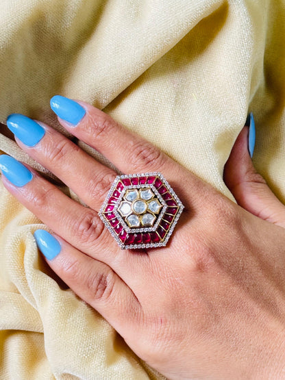 Olivia Hexagonal Ring