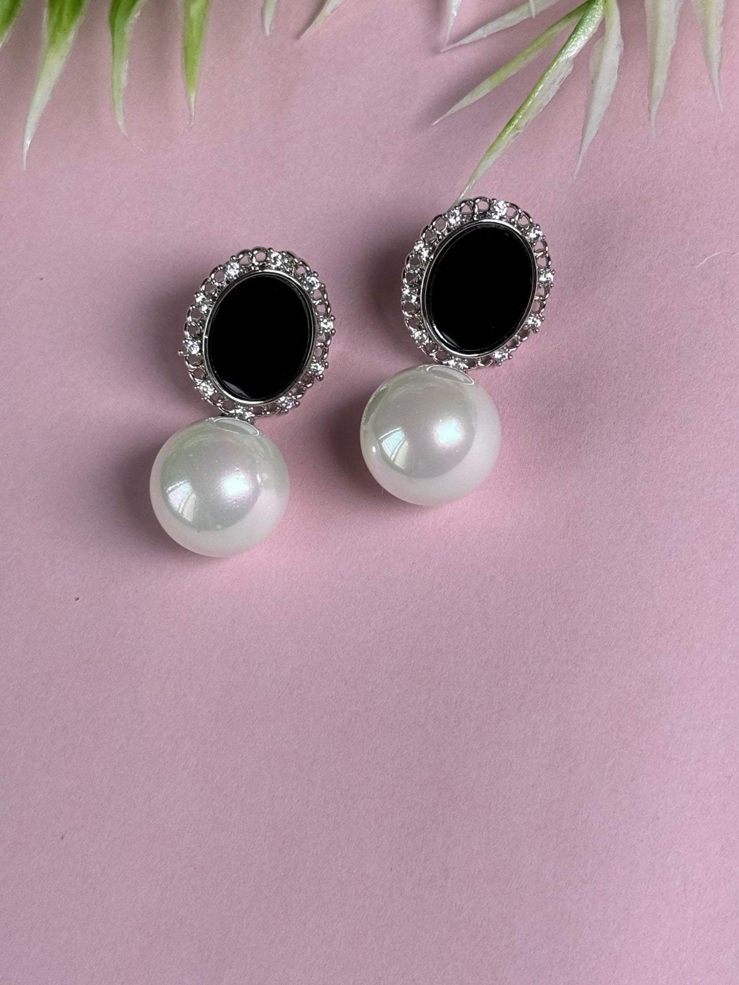 Luminous CZ Pearl Mother-of-Pearl Drop Earrings