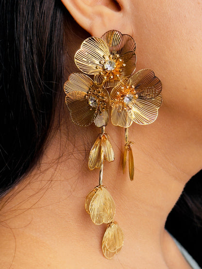 Elegant Floral Statement Earrings