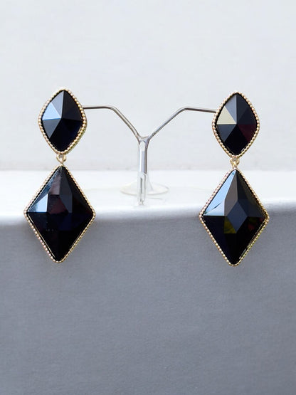 Black Long Earrings