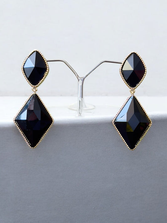 Long Black Earrings