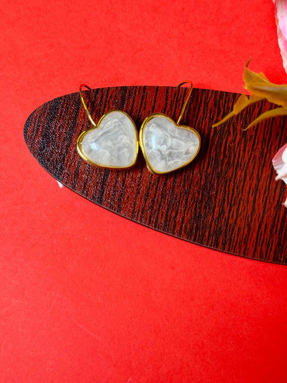 Anti-tarnish Heart Drop Earrings