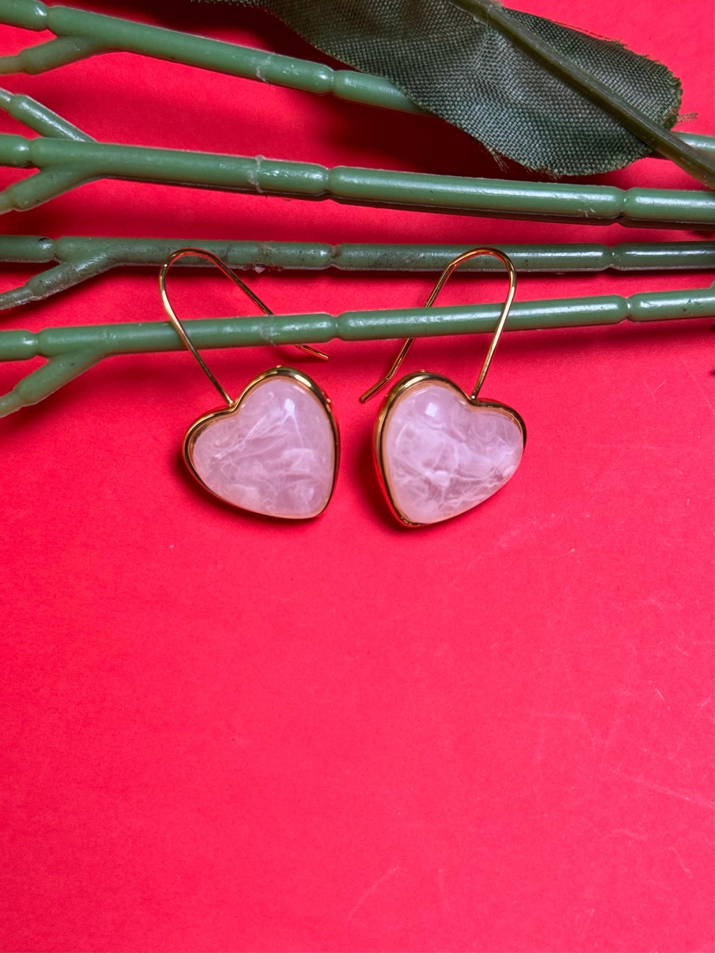 Anti-tarnish Heart Drop Earrings