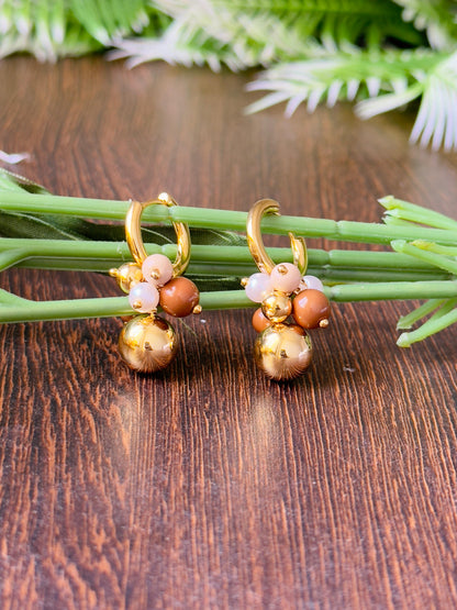 Anti-tarnish Cluster Pearl Earrings