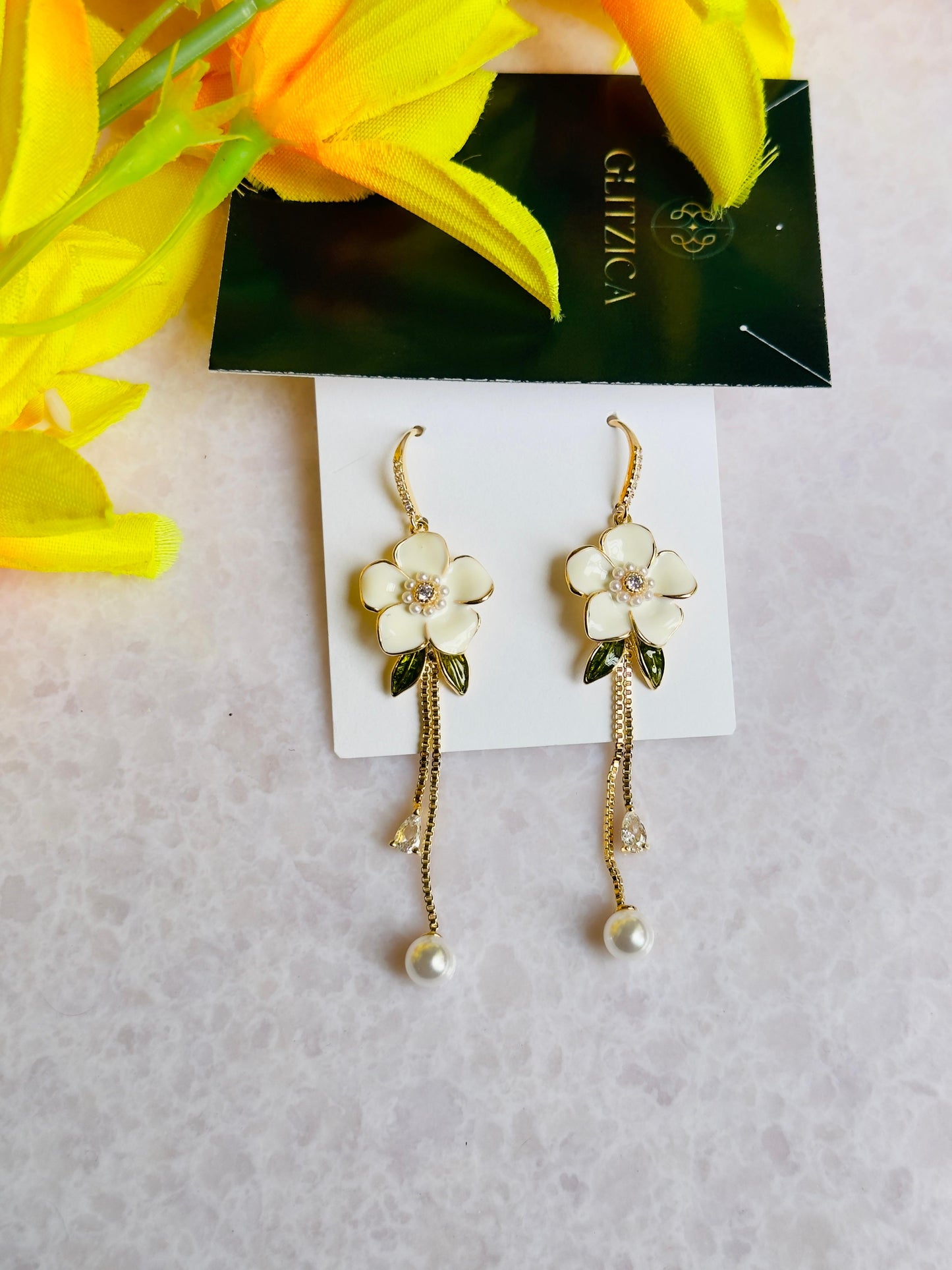 Blossom Pearlette Dangle Earrings