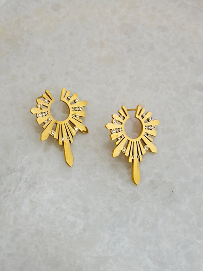 Aurelia Gold Crystal Earrings