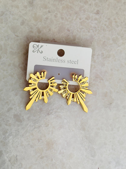 Aurelia Gold Crystal Earrings