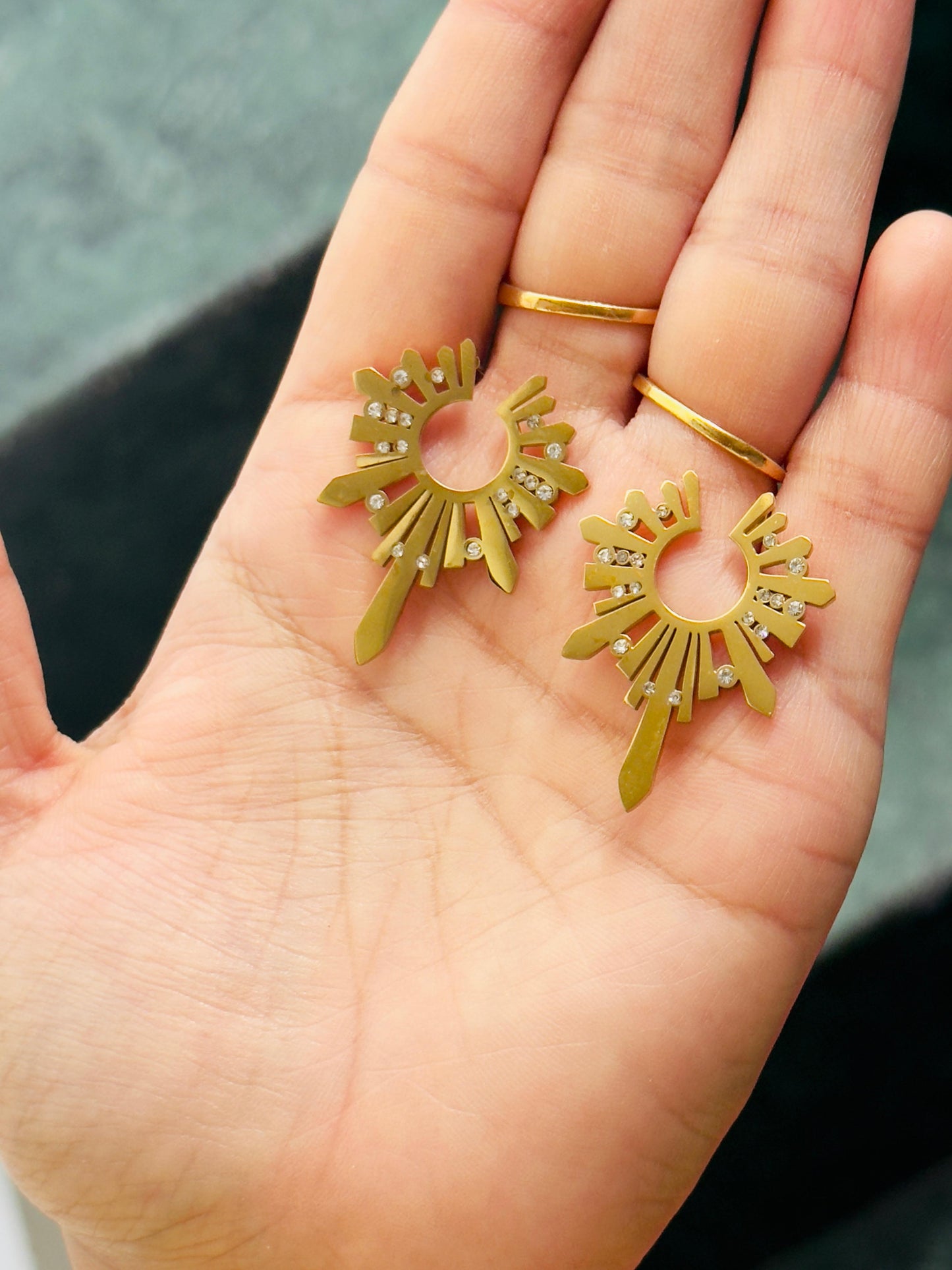 Aurelia Gold Crystal Earrings