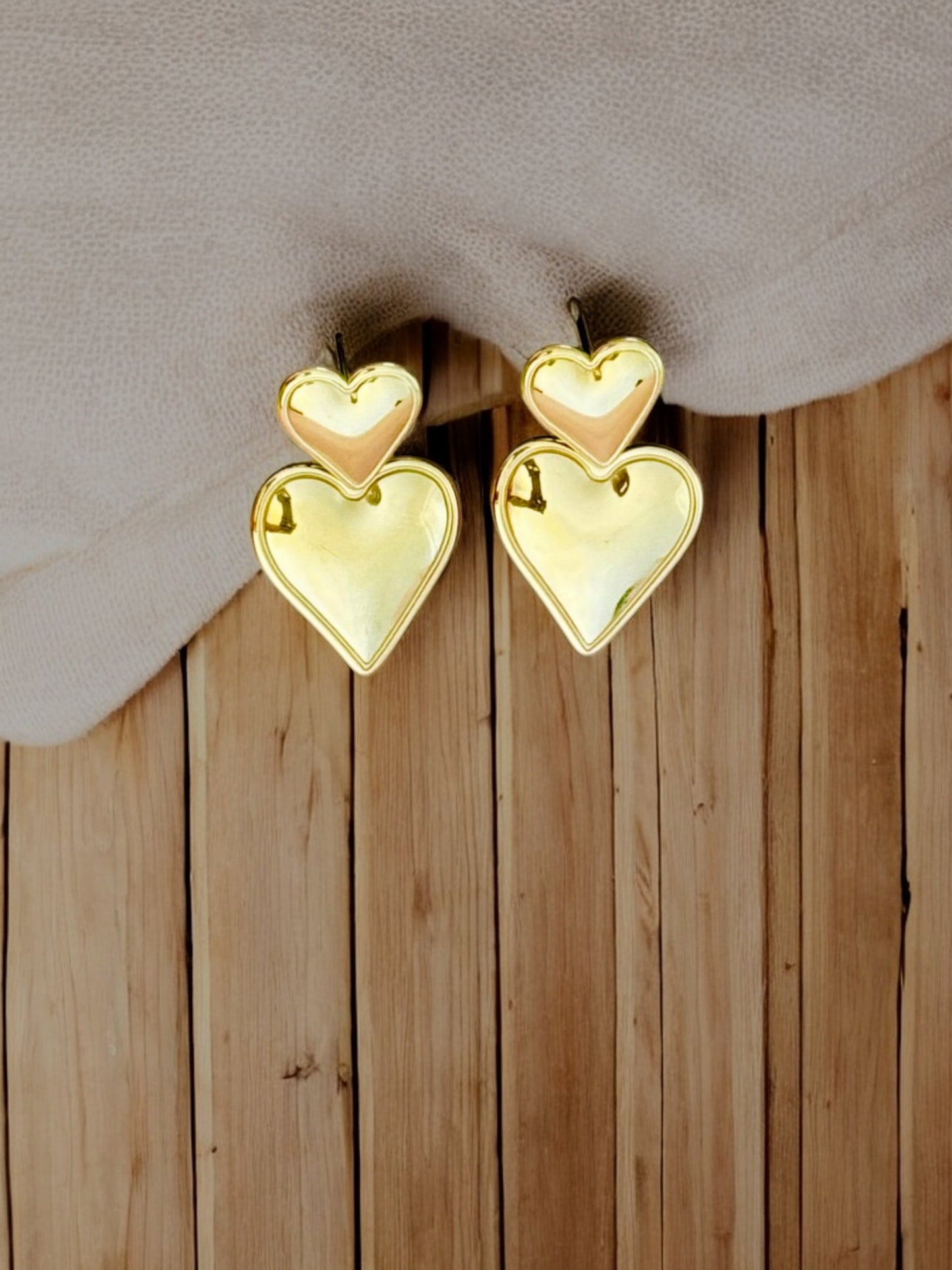 Heart Stud Earrings 18K Anti-tarnish