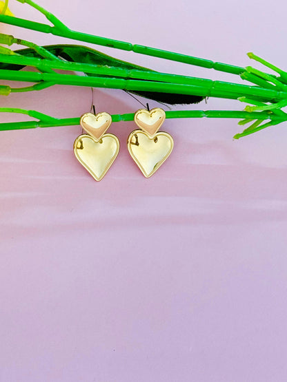 Heart Stud Earrings 18K Anti-tarnish