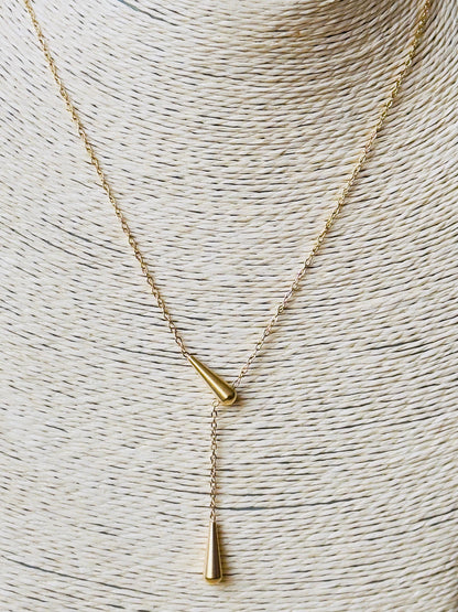 Minimalist Cone Pendant Anti-tarnish Necklace