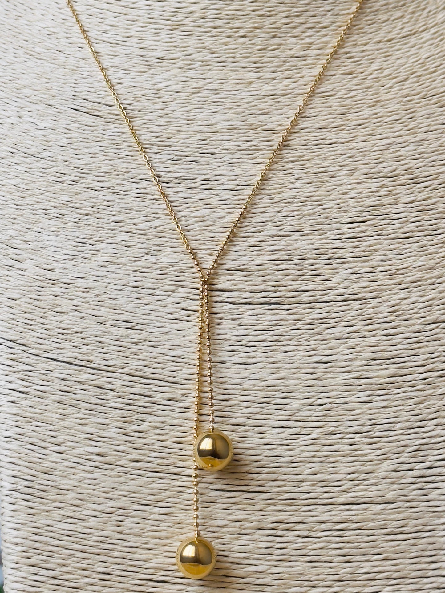 Lariat 18K Gold-plated necklace