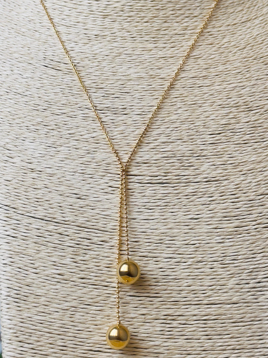 Lariat 18K Gold-plated necklace