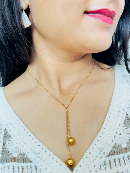 Lariat 18K Gold-plated necklace