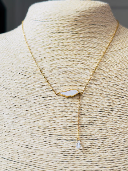 Mother of Pearl Lariat necklace